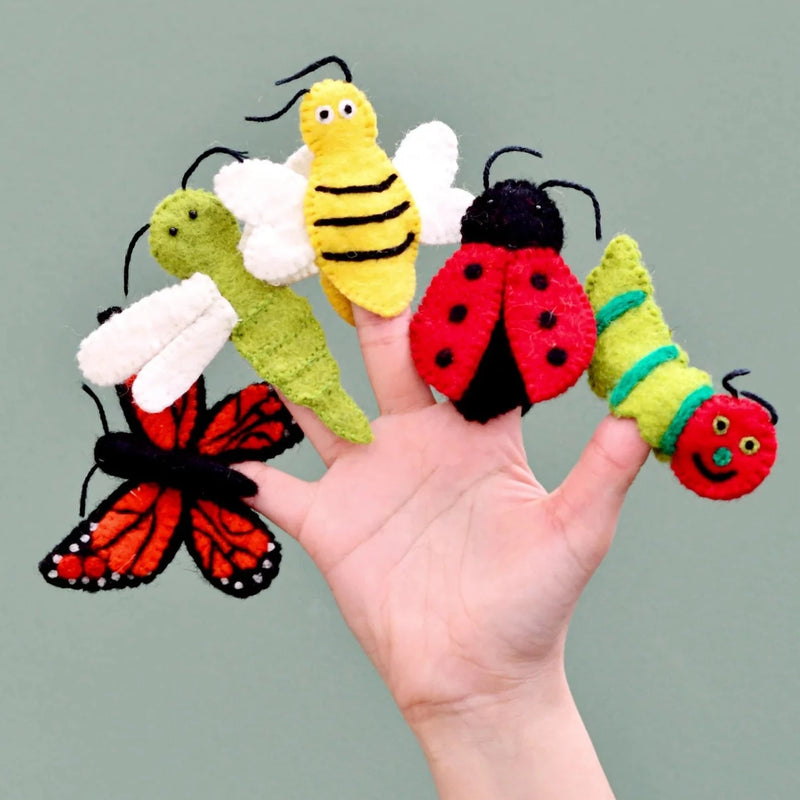 Felt Finger Puppet Set - Insects & Bugs