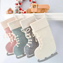 Felt Ice Skating Christmas Stocking - Pink
