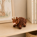 Felt Toy Highland Cow - Dark Brown