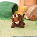 Felt Toy Highland Cow - Dark Brown