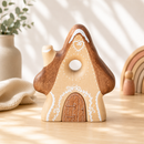 Wooden Gingerbread House With Chimney - Medium