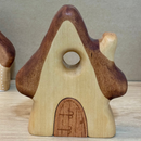 Wooden Gingerbread House With Chimney - Medium