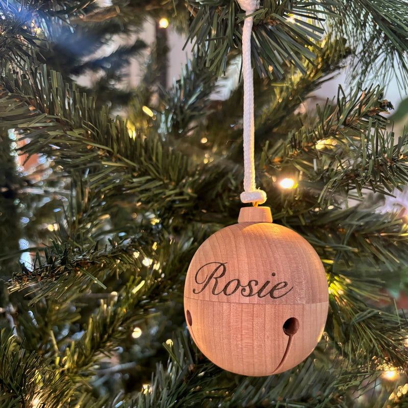 Wooden Personalised Christmas Ornament - Bell