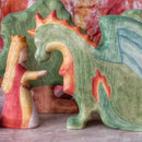 Large Wooden Dragon - Green