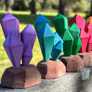 Wooden Crystal - Blue/Green