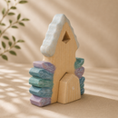 Large Wooden Crystal House - Winter