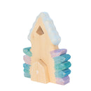 Large Wooden Crystal House - Winter