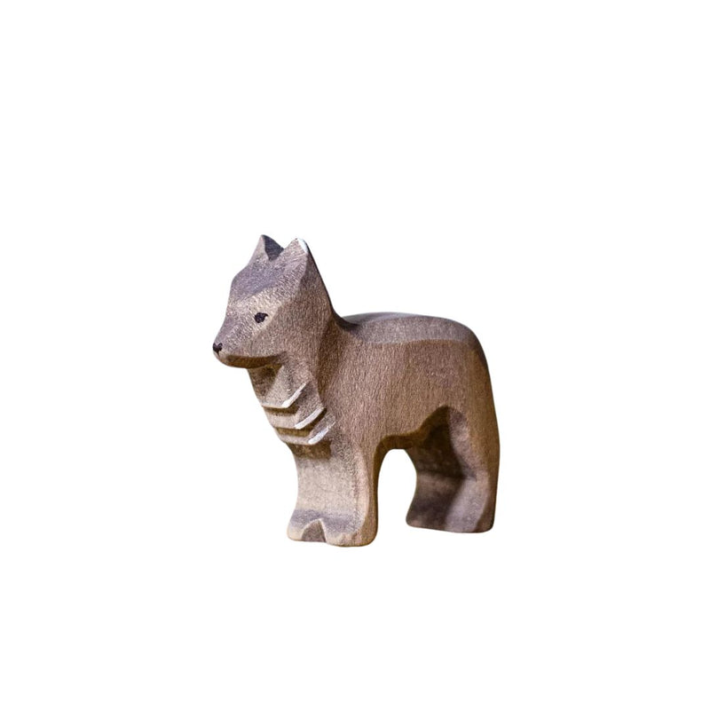 Wooden Wolf Cub Standing