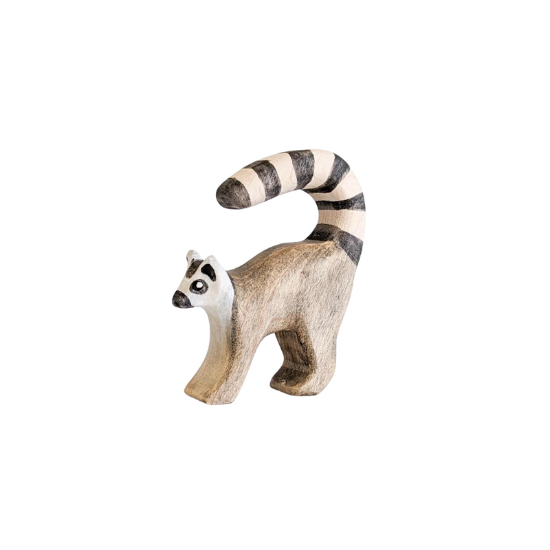Wooden Ring Tailed Lemur - Tail Forward