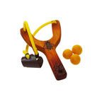 Wooden Toy Bee Slingshot With Felt Balls
