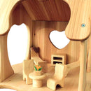 Wooden Dollhouse Furniture - 6 Piece 'Tulip Heart' Set