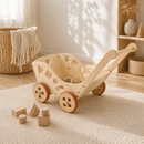 Extra Large Wooden Push Cart With Blocks