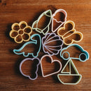 Assorted Coloured Eco Cutters - Set Of 10