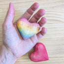 Wooden Rainbow Heart