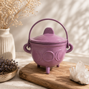 Cast Iron Cauldron With Lid - Lavender