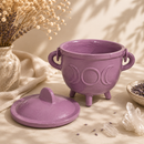 Cast Iron Cauldron With Lid - Lavender