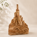 Rare Wooden Pop Up Castle - Burl Wood
