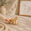 Wooden Push Along Horse - Abby