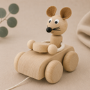 Wooden Pull Along Mouse - Albert