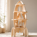 Extra Large Wooden Rocket Play House Set