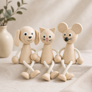 Wooden Sitting Cat - Lucy