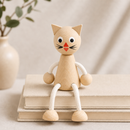 Wooden Sitting Cat - Lucy