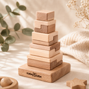 Wooden Stacking Pyramid - Techno
