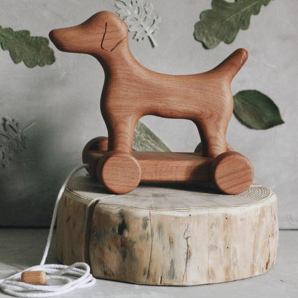 Wooden Pull Along Dog
