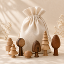 Wooden Forest Trees - Set Of 7