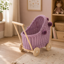 Wicker Dolls Pram - Heather