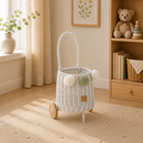 Wicker Market Buggy - White
