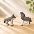 Wooden Wolf Cub Set