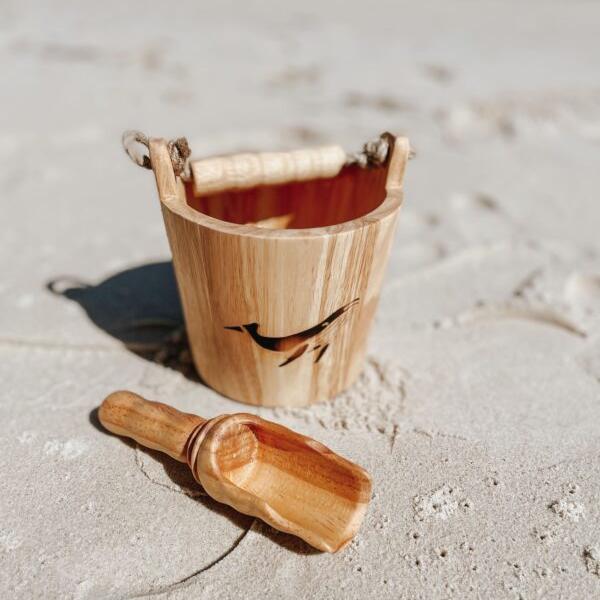 Wooden Bucket & Scoop - Whale