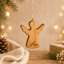 Wooden Personalised Christmas Ornament - Angel