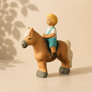 Wooden Boy & Horse Set