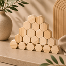 Wooden Honeycomb Blocks - Natural