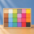 Wooden Coloured Building Block Set