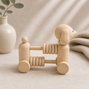 Wooden Dog With Counting Beads - Rowan