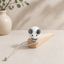 Wooden Door Stopper Mouse - White