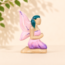 Wooden Fairy Kneeling - Pink