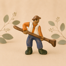 Wooden Farmer Figure