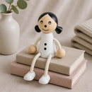 Wooden Sitting Girl - Emily