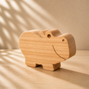 Wooden Hippo Figure