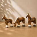 Wooden Horse Family - Set Of 3