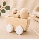 Wooden Pull Along Duck With Duckling - Gretel