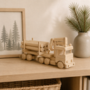 Wooden Truck With Logs & Crane - Montana