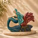 Wooden Mermaid With Coral Set
