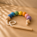 Wooden Lacing Toy - Pastel
