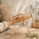 Large Wooden Toy Propeller Plane - Clifford