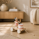 Wooden Pull Along Girl With Drum - Eve